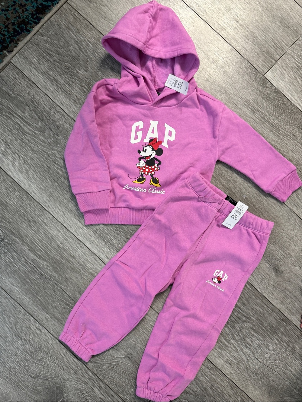 Gap x Disney Minnie Mouse Hoodie and Pants Matching Set NWT 2T